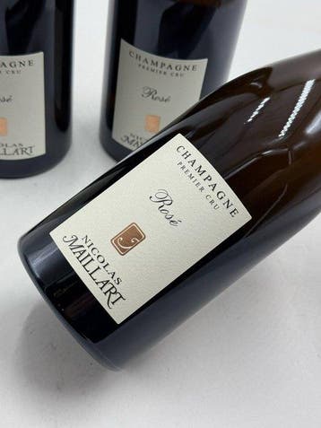 Nicolas Maillart, Rosé - Champagne 1er Cru - 3 Bouteille, Nieuw
