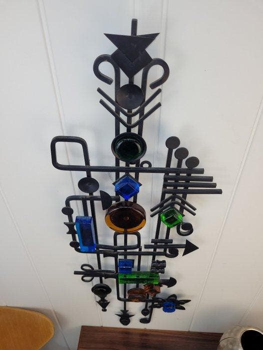 Dantoft - Reliëf, Pfeil - 110 cm - Glas-in-lood, XXL, Antiquités & Art, Antiquités | Meubles | Chaises & Canapés