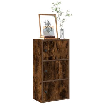 vidaXL Boekenkast 40x24x77 cm bewerkt hout gerookt, Verzenden, Nieuw