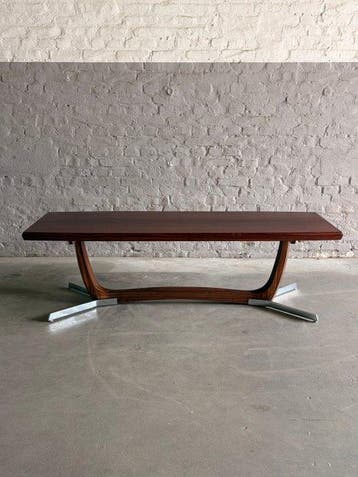 Middentafel - Palissander, Chroom, Antiek en Kunst
