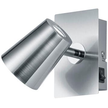 LED Wandspot 6W Warm Wit 3000K - Mat Nikkel Aluminium | LED, Huis en Inrichting, Lampen | Wandlampen, Verzenden, Nieuw