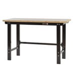 Werkbank zwart 150 cm met hardhouten blad - open model, Doe-het-zelf en Bouw, Ophalen of Verzenden, Nieuw