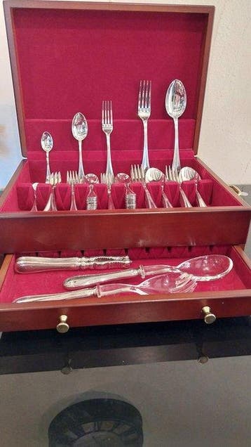 Greggio - Eetservies voor 12 (12) - filet - Verzilverd -