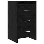 vidaXL Nachttafels Zwart eiken 40 x 36 x 70 cm Bewerkt hout, Verzenden, Nieuw