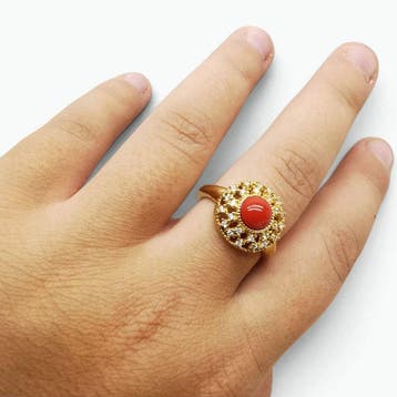 Koraal - Argento 925 - Ring - Italiaans vakmanschap