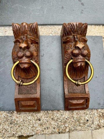 Wandtafel (2) - Hout - leeuw barok