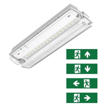 Noodverlichting inclusief pictogrammen 3W Wit, Verzenden, Nieuw