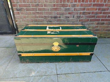 Large Octagonal Glass Coffee Table - Kist - Glas, Messing,