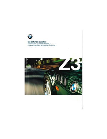 1998 BMW Z3 ROADSTER BROCHURE DUITS, Livres, Ophalen of Verzenden
