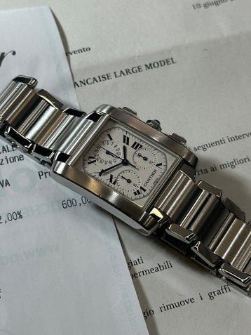 Cartier - Tank Française - 2303 - Heren - 2000-2010, Nieuw