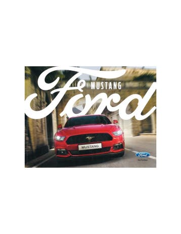 2016 FORD MUSTANG BROCHURE NEDERLANDS