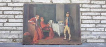Belgische school (XX) - Paus Julius II en een kardinaal
