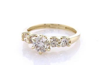 Zonder minimumprijs - Ring - 14 karaat Geel goud - 0.87ct., Nieuw