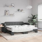 vidaXL Slaapbank onderschuifbed matrassen 80x200 cm stof, Verzenden, Nieuw