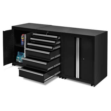 Datona Werkplaatskasten set PRO XL - Zwart - Datona, Ophalen of Verzenden, Nieuw