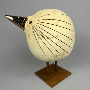 Ewa Budzowska - The bird - big - decorated by 24 carat gold