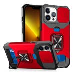 iPhone 7 - Card Slot Hoesje met Kickstand en Camera Slide -, Verzenden, Nieuw