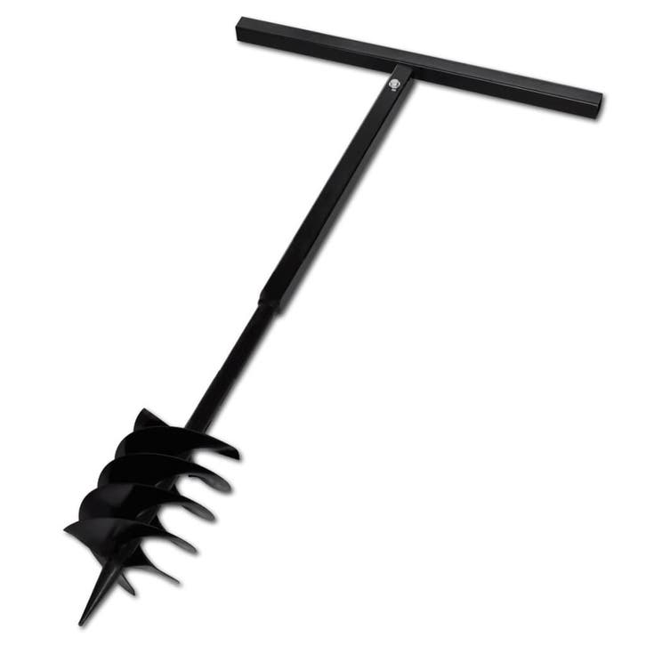 vidaXL Grondboor met handvat en schroefkop 180 mm (zwart), Doe-het-zelf en Bouw, Gereedschap | Handgereedschap, Nieuw, Verzenden
