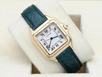 Cartier Panthere Ref. 106000M Year 1990s (Box), Handtassen en Accessoires, Overige merken, Leer, Polshorloge, Ophalen of Verzenden