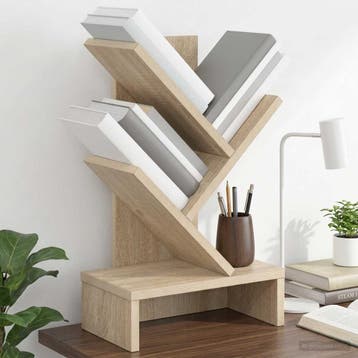vidaXL Boomvormige boekenplank met 3 planken 30 x 18 x 48 cm, Verzenden, Nieuw