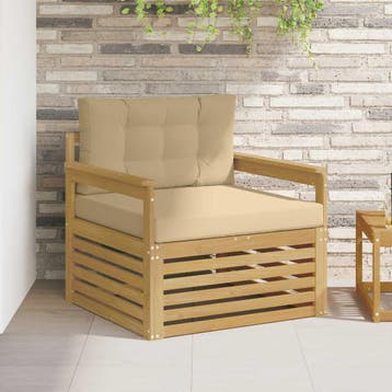 vidaXL Buitensofa Polyester Wit, Verzenden