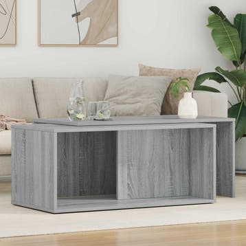 vidaXL Koffietafel Set 2 st Grijs Sonoma 90 x 48 x 40 cm, Huis en Inrichting, Verzenden, Nieuw