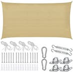 tectake Schaduwdoek Sunny, weerbestendig HDPE-materiaal met, Tuin en Terras, Zonneschermen, Verzenden, Nieuw