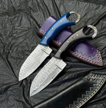 Keukenmes - Japanse kok. Handgemaakt keukenmes. Damascus, Antiek en Kunst