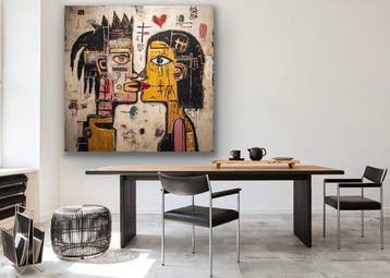 Eric Brumette - KISS ME LIKE BASQUIAT 54 - Toile L - LIMITED