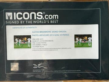 UEFA Euro 2012 - Zlatan Ibrahimovi signed photo with Icons, Nieuw