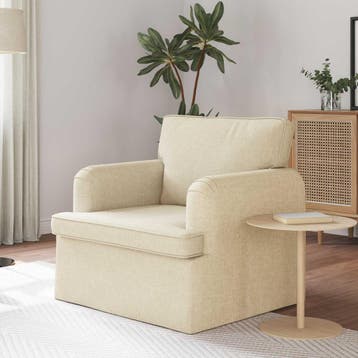 vidaXL bank / zetel Crème 84 x 80 x 85 cm Stof, Verzenden