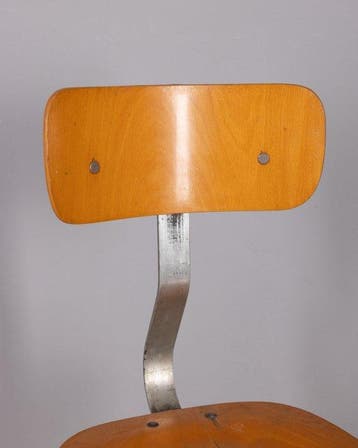 Tabouret - Métal, Contreplaqué - Chaise industrielle