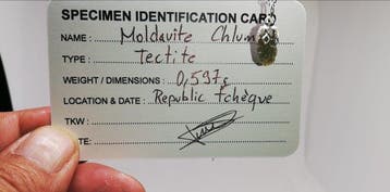 Prachtige Moldaviet-hanger Chlum. Moldavite - 0.6 g