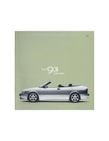 2001 SAAB 9-3 CABRIOLET BROCHURE NEDERLANDS, Nieuw