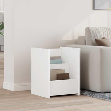 vidaXL Tijdschriftenrek met plank Wit 35 x 35 x 45 cm, Verzenden