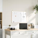 vidaXL Magnetisch whiteboard met massief grenenhouten frame, Verzenden