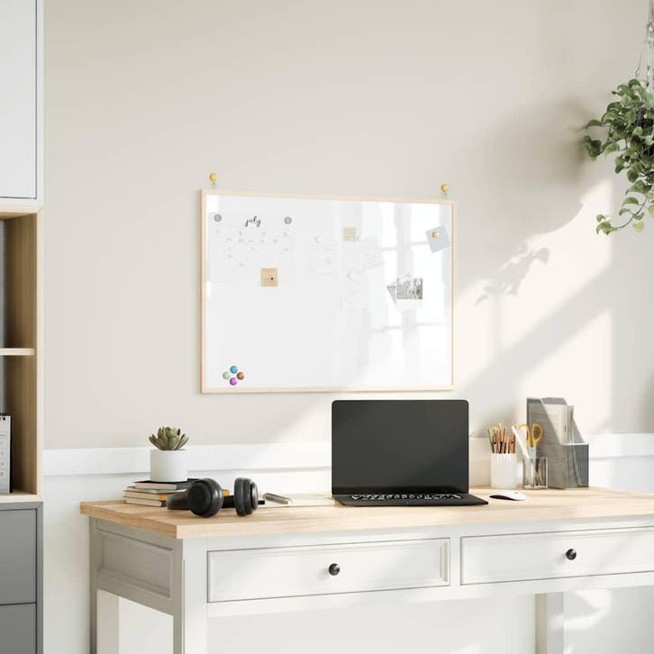 vidaXL Magnetisch whiteboard met massief grenenhouten frame, Articles professionnels, Articles professionnels Autre, Envoi