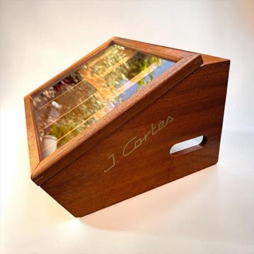 J Cortés - Vitrine - balie-display - Eik - 1928 zeldzame