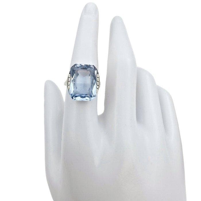 Zonder minimumprijs - Ring Zilver - Art Deco, Handtassen en Accessoires, Ringen