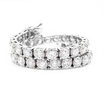 Armband - 14 karaat Witgoud - 9.92ct. tw. Diamant, Nieuw