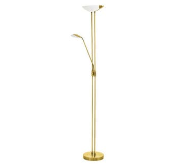 EGLO Baya LED Vloerlamp - 180 cm - Goud/Wit, Verzenden