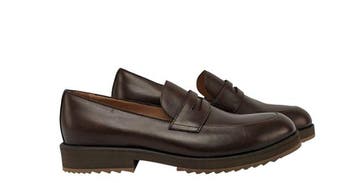 TESTONI - 8 UK - 42 IT - Pisa Brown Loafer Shoes Calf, Nieuw