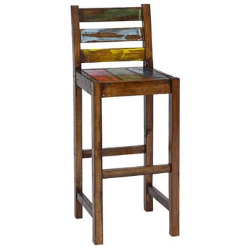vidaXL Barkrukken 2 st massief gerecycled hout, Huis en Inrichting, Barkrukken, Verzenden, Nieuw