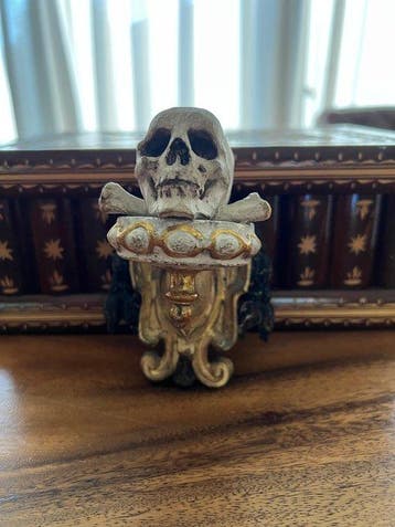 Statue, Momento Mori - 10 cm - Bois, Antiquités & Art