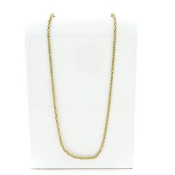 Gouden vierkante koningsschakel ketting, Ophalen of Verzenden