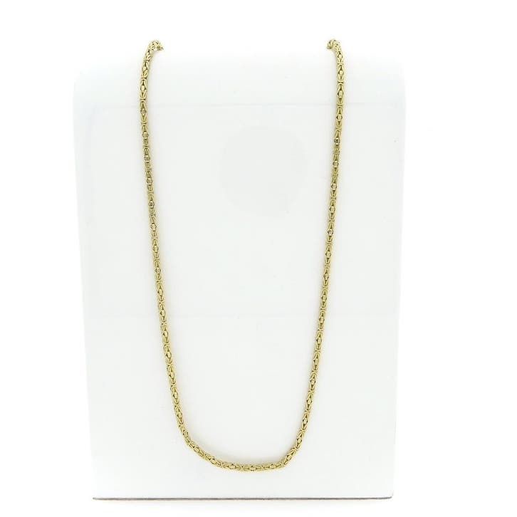 Gouden vierkante koningsschakel ketting, Bijoux, Sacs & Beauté, Colliers, Enlèvement ou Envoi