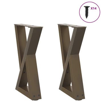 vidaXL Salontafelpoten 2 st 28x(42-43,3) cm staal naturel, Verzenden