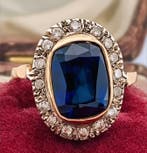 Zonder minimumprijs - Ring - 9 kt. Roségoud, Zilver Saffier, Nieuw
