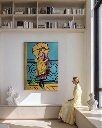 E. García - Mujer en el balcón XL (no reserve)