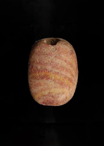 Fenicisch-Egyptisch Pink Hardstone Scaraboïde met Vogels